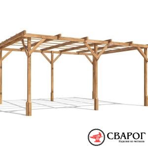 Деревянная беседка «Утопия» 4м х 3м