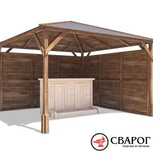 1. Беседка для бара в саду «Утопия» 3м х 3м