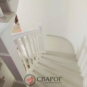 Г-образная лестница Милан в стиле барокко фото3